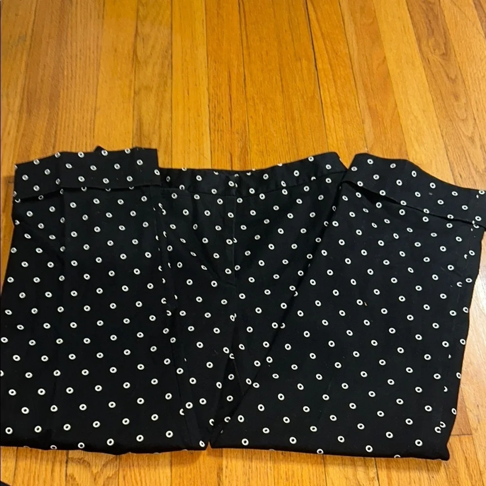 2x15 Rafaella Black and White Polka Dot Capris